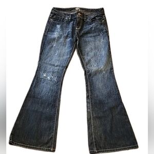 Madison Denim Co. Jeans Sz 7/8 Blue Denim Bell Bottoms/Flared Jeans/Pants
